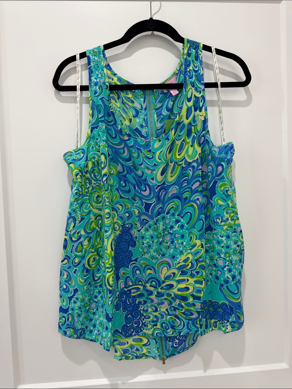 Lilly Pulitzer Lilly’s Lagoon Sea Blue Aerial Top XL